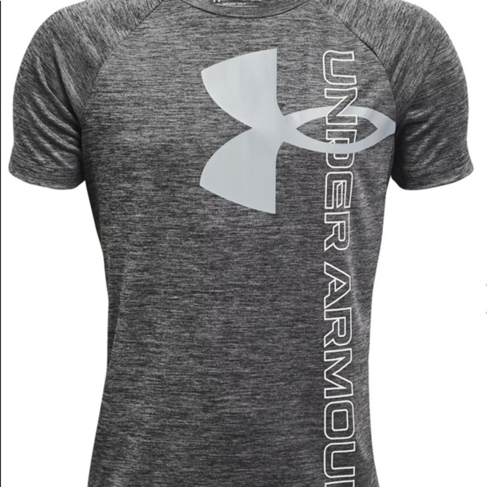 Under Armour Boys' Tech Split Logo Hybrid T-Shirt YSM